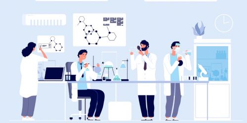 scientists-in-lab-people-in-white-coat-chemical-researchers-with-vector-id1286865118