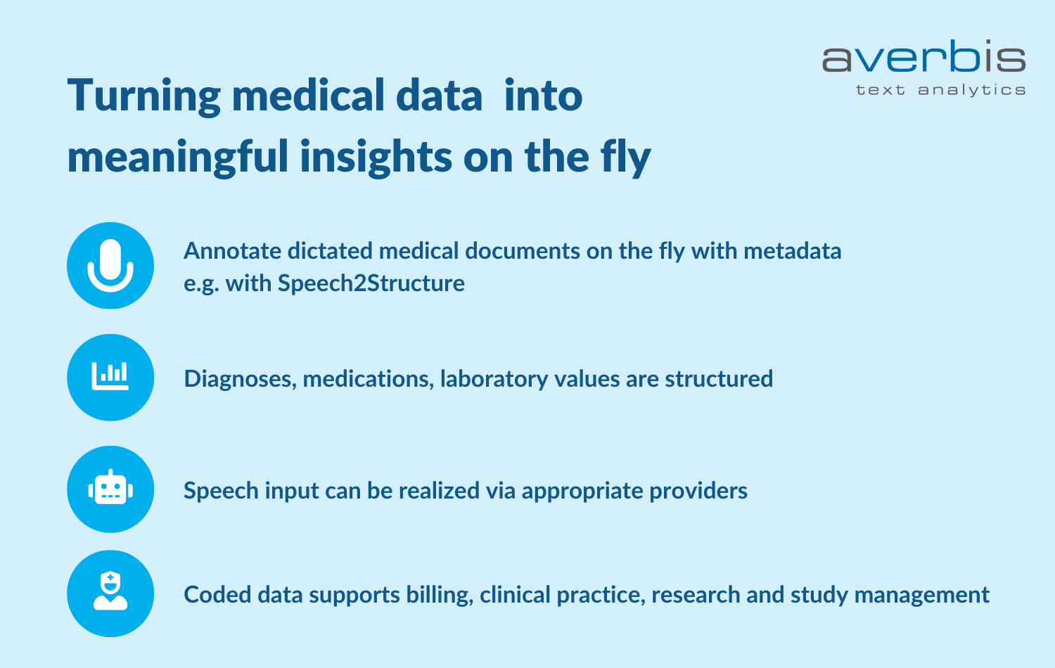 Turning medical data into meaningful insights @Averbis