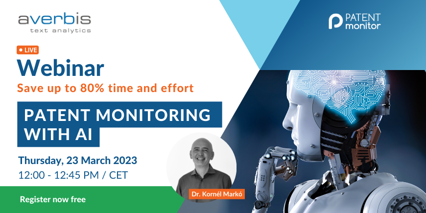 Webinar March 23, 2023: Patent Monitoring with AI